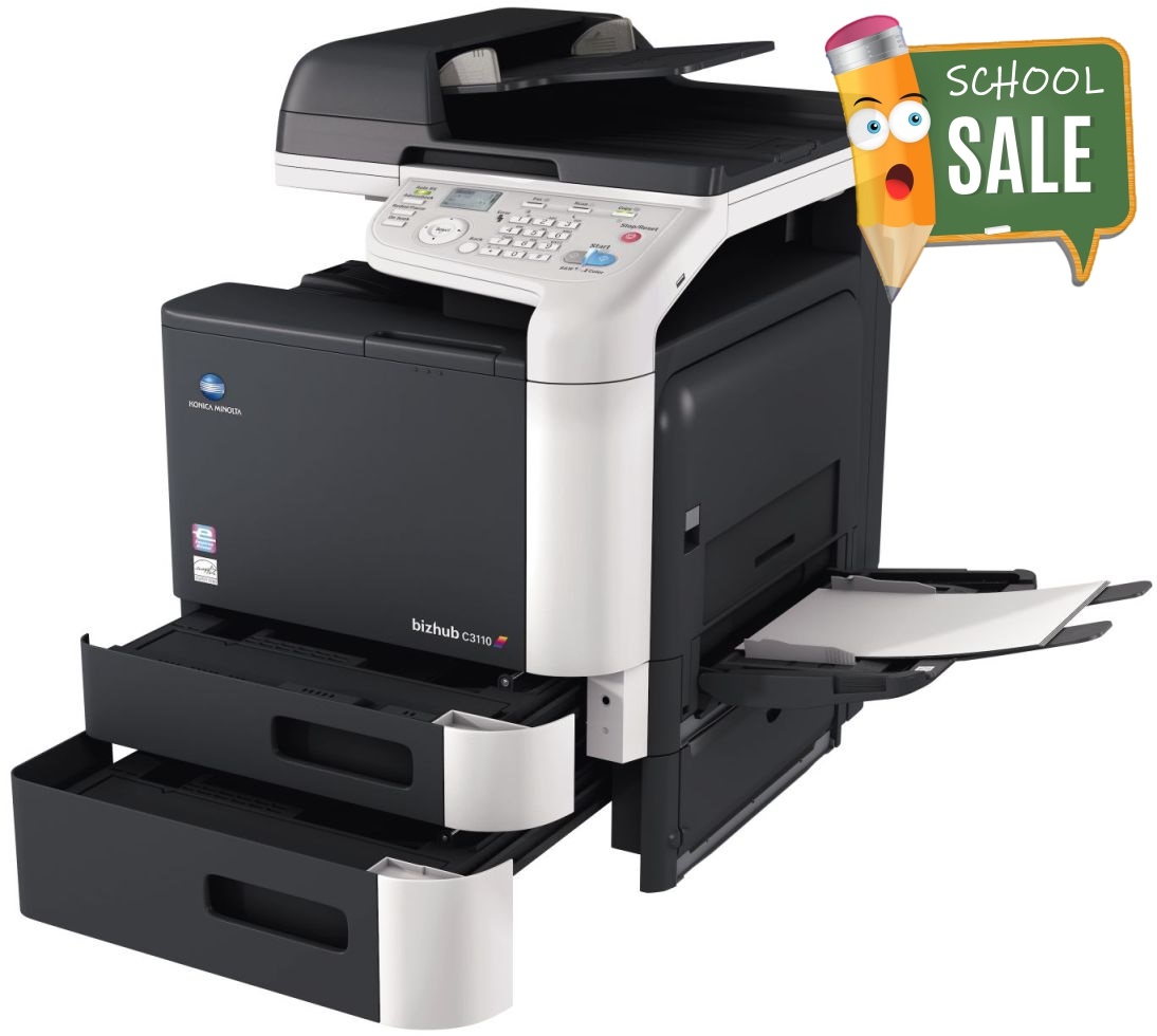 Konica Minolta Bizhub C3110 Colour Copier Printer Rental Price Offers Open Paper Trays