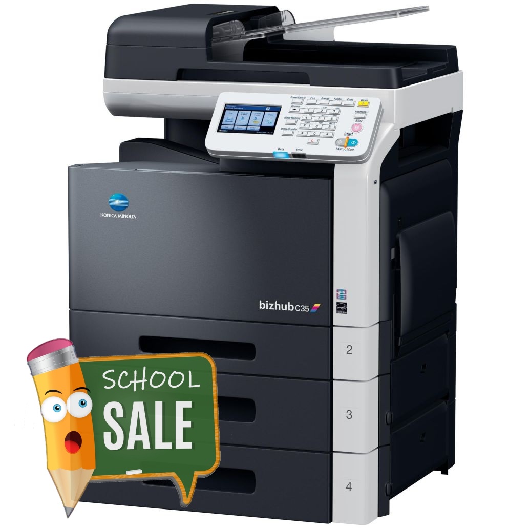 Konica Minolta Bizhub C35 Colour Copier Printer Rental Price Offers Right View