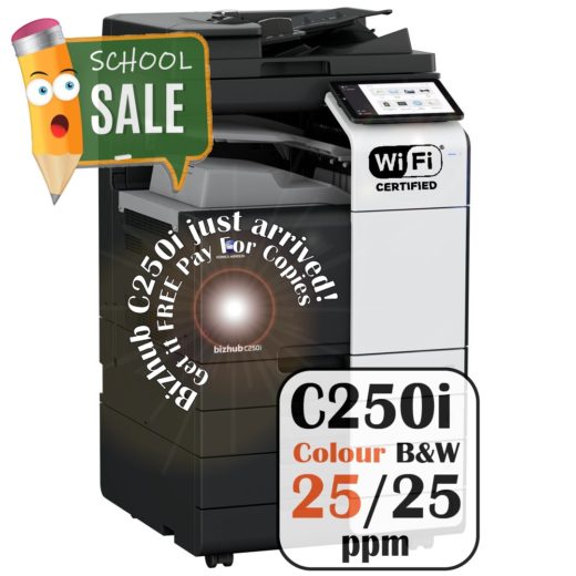 Konica Minolta Bizhub C250i DF 632 PC 216 JS 506 Colour Copier Printer Rental Price Offers