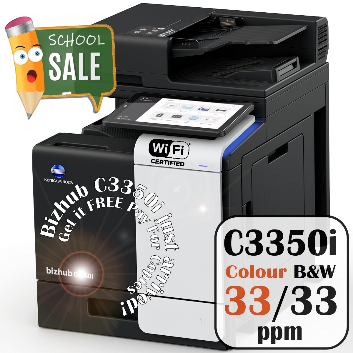 Konica Minolta Bizhub C3350i Colour Copier Printer Rental Price Offers