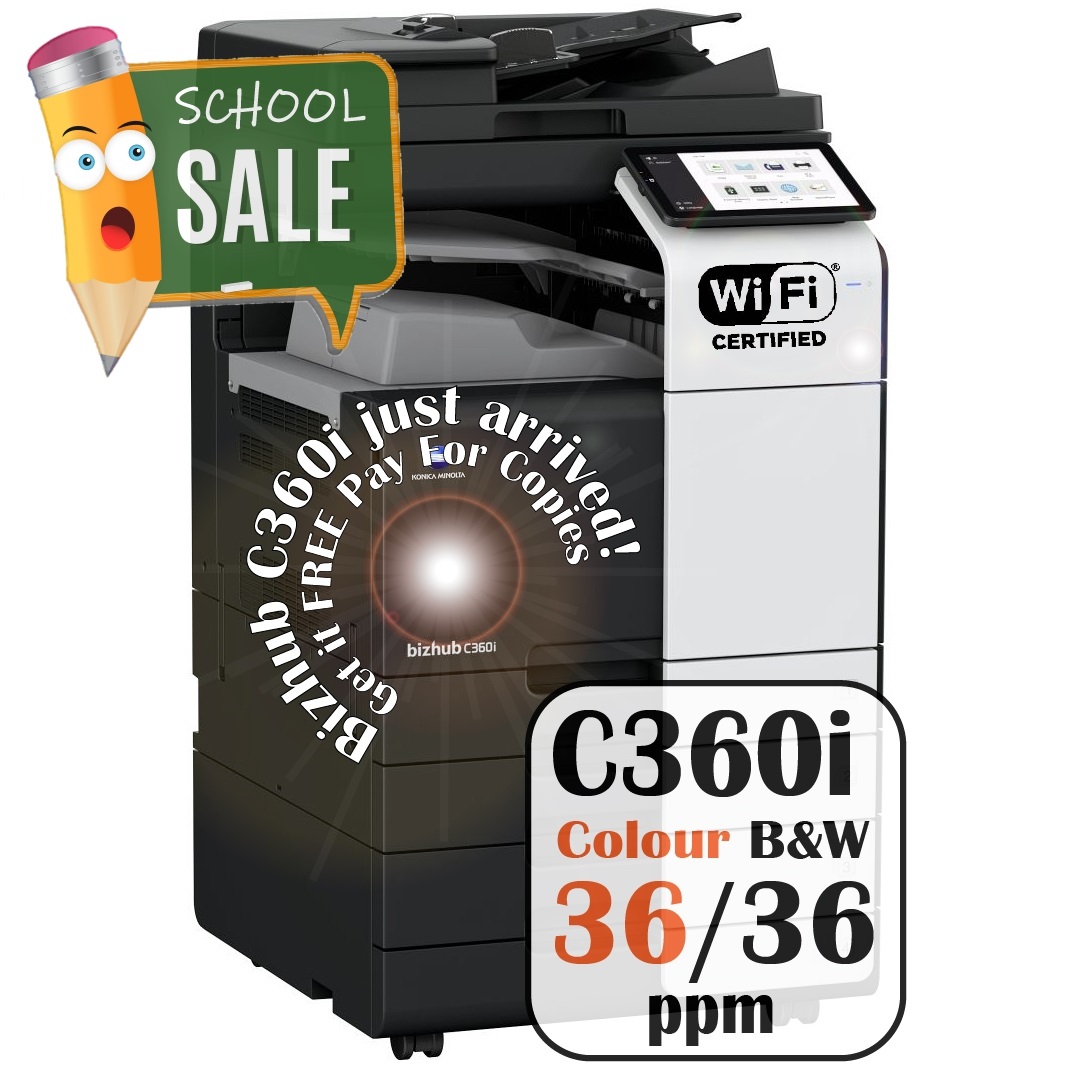 Konica Minolta Bizhub C360i DF 632 PC 216 JS 506 Colour Copier Printer Rental Price Offers
