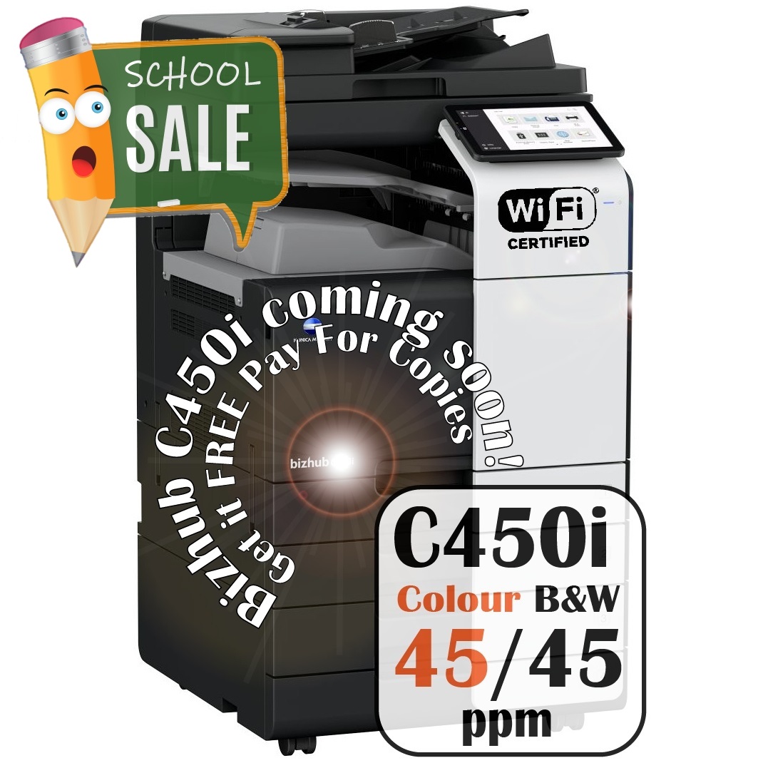 Konica Minolta Bizhub C450i DF 632 PC 216 JS 506 Colour Copier Printer Rental Price Offers