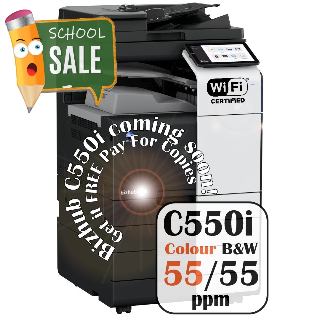 Konica Minolta Bizhub C550i DF 632 PC 216 JS 506 Colour Copier Printer Rental Price Offers