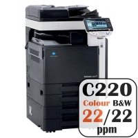 Konica Minolta Bizhub C220 Colour Copier Printer Rental Price Offers Frontpage