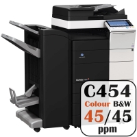 Konica Minolta Bizhub C454 Colour Copier Printer Rental Price Offers Frontpage