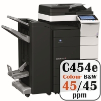 Konica Minolta Bizhub C454e Colour Copier Printer Rental Price Offers Frontpage