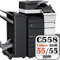 Konica Minolta Bizhub C558 Colour Copier Printer Rental Price Offers Frontpage